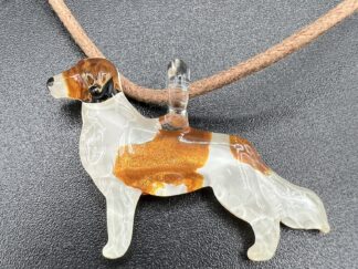 Kettenanhänger KOOIKERHONDJE an Lederkette